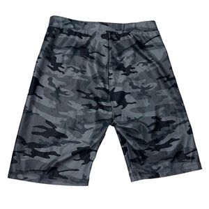 Guess Camouflage Grey and Black Biker Shorts‎